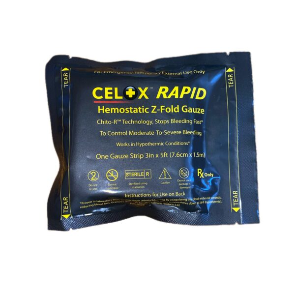 Celox Rapid Hemostatic Z-Fold Gauze