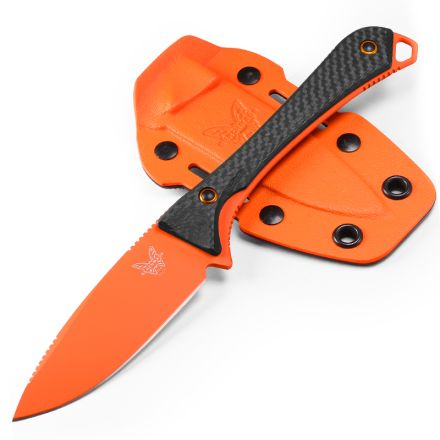 Benchmade Altitude Orange Cerakote & Carbon Fiber Fixed Blade