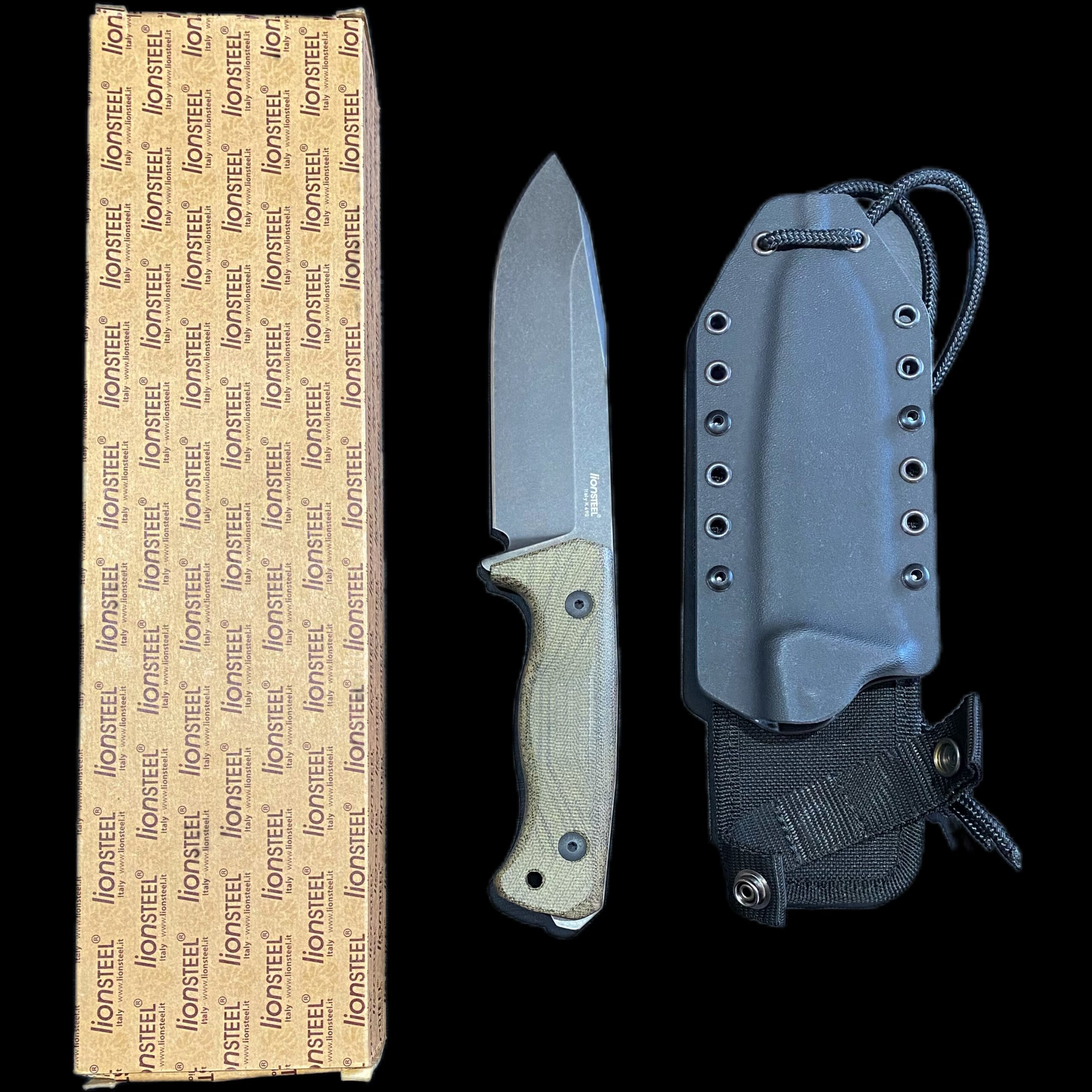 LionSTEEL® T6B CVG Old Black w/Green Micarta